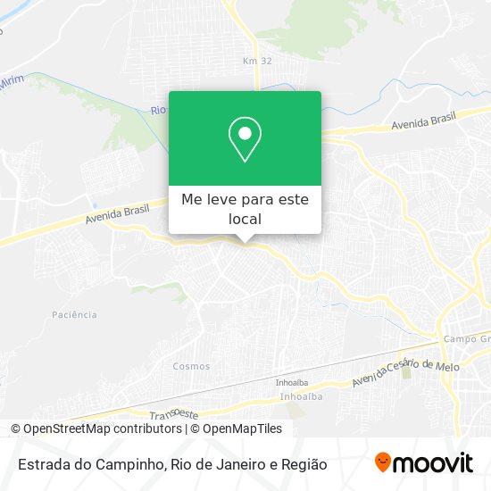 Estrada do Campinho mapa