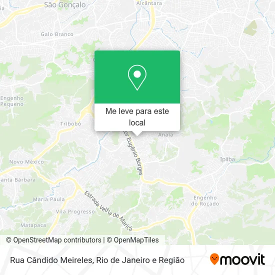 Rua Cândido Meireles mapa