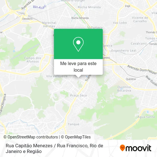 Rua Capitão Menezes / Rua Francisco mapa