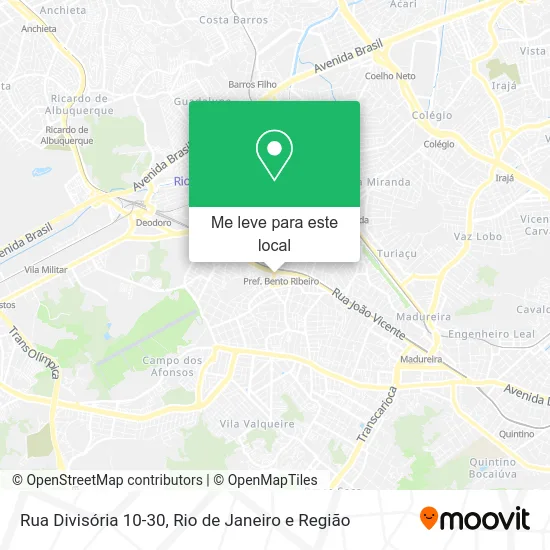 Rua Divisória 10-30 mapa