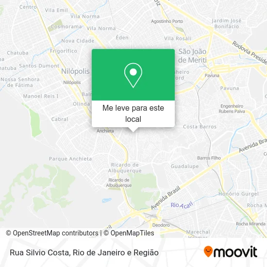 Rua Silvio Costa mapa
