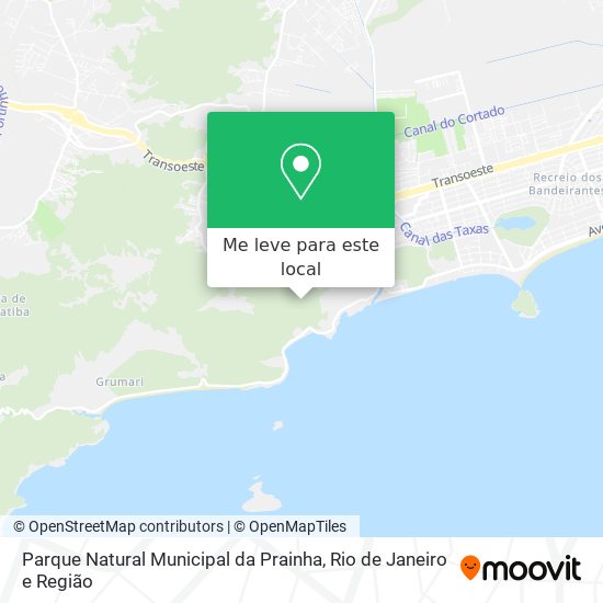 Parque Natural Municipal da Prainha mapa