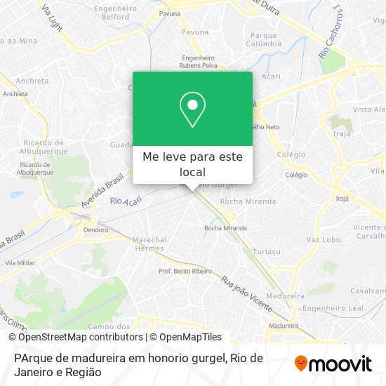 PArque de madureira em honorio gurgel mapa