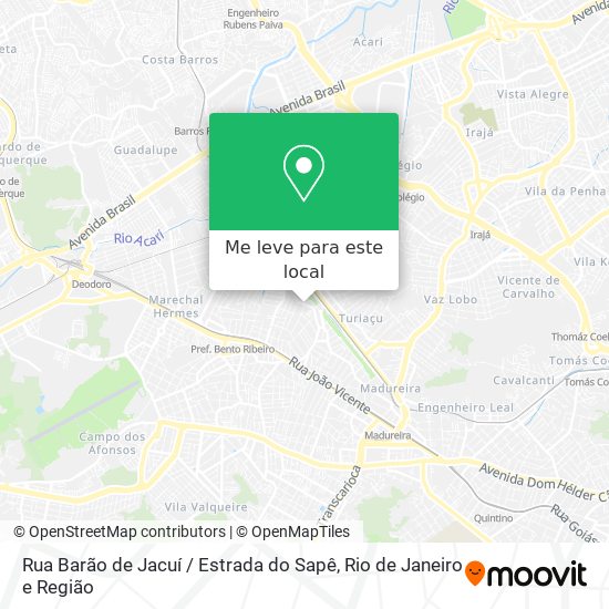 Rua Barão de Jacuí / Estrada do Sapê mapa