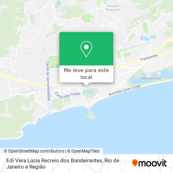 Edi Vera Lúcia Recreio dos Bandeirantes mapa