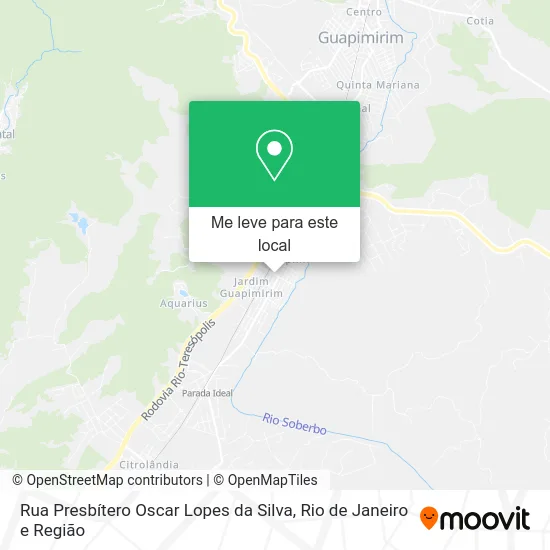 Rua Presbítero Oscar Lopes da Silva mapa
