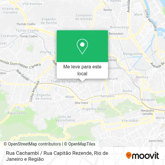 Rua Cachambi / Rua Capitão Rezende mapa