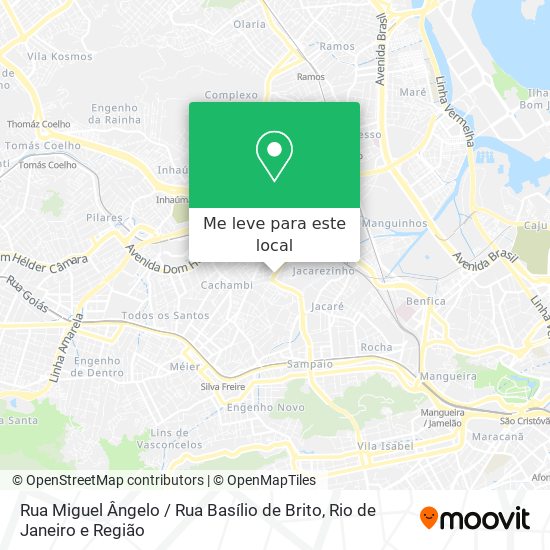 Rua Miguel Ângelo / Rua Basílio de Brito mapa