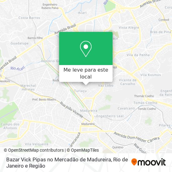 Bazar Vick Pipas no Mercadão de Madureira mapa