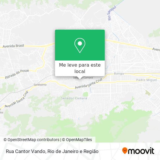 Rua Cantor Vando mapa