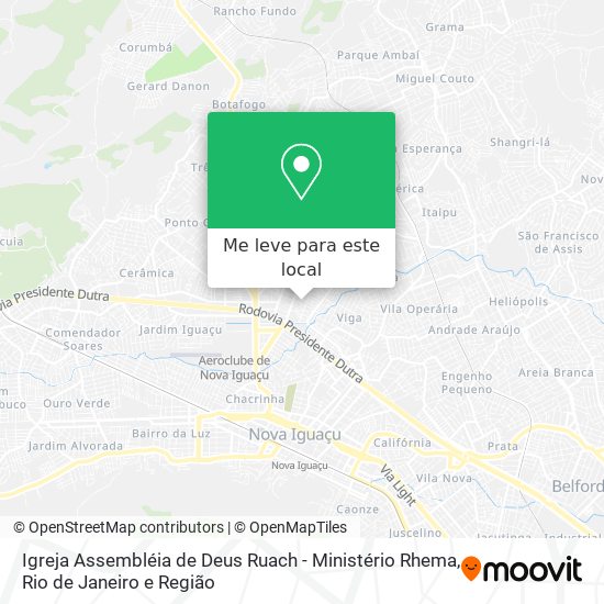 Igreja Assembléia de Deus Ruach - Ministério Rhema mapa