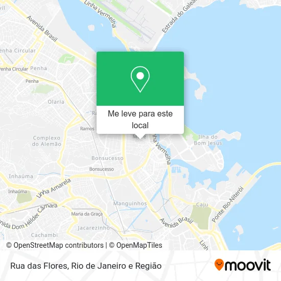 Rua das Flores mapa