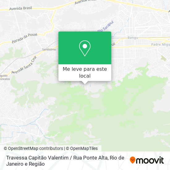 Travessa Capitão Valentim / Rua Ponte Alta mapa