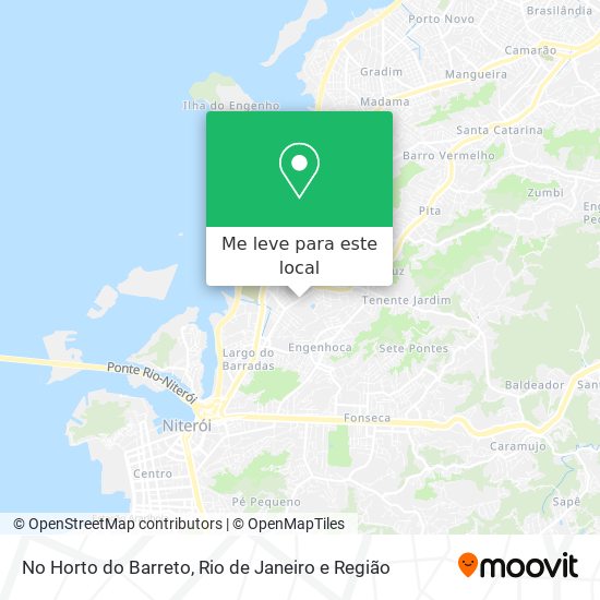 No Horto do Barreto mapa