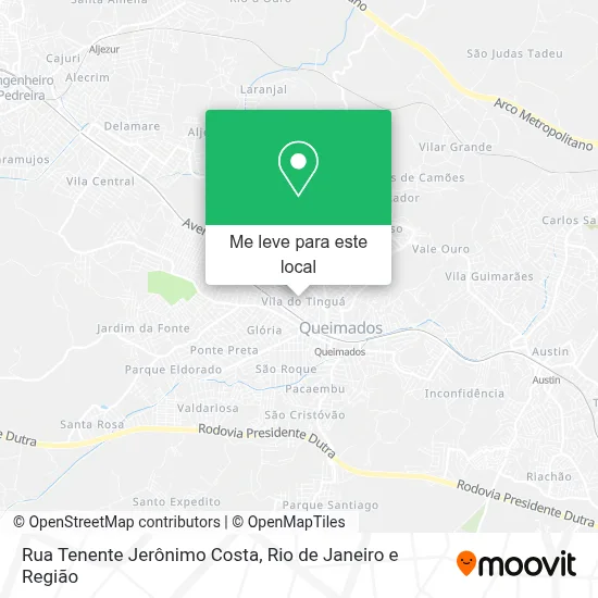 Rua Tenente Jerônimo Costa mapa