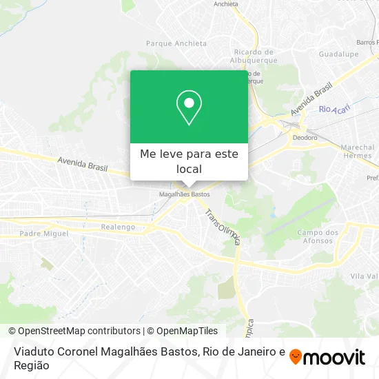 Viaduto Coronel Magalhães Bastos mapa
