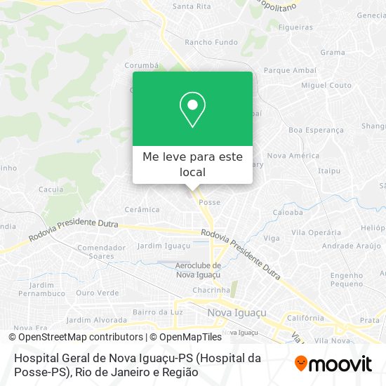 Hospital Geral de Nova Iguaçu-PS (Hospital da Posse-PS) mapa