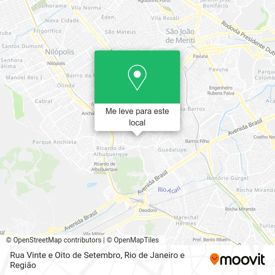 Rua Vinte e Oito de Setembro mapa