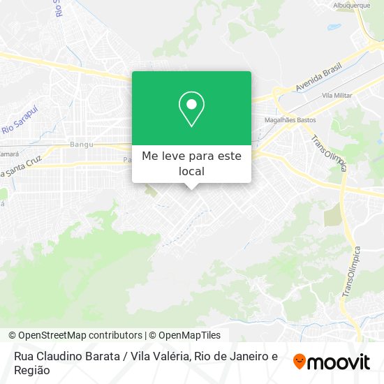 Rua Claudino Barata / Vila Valéria mapa