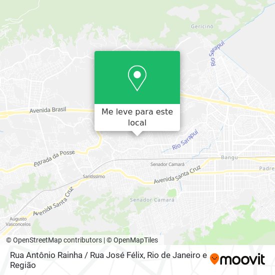 Rua Antônio Rainha / Rua José Félix mapa