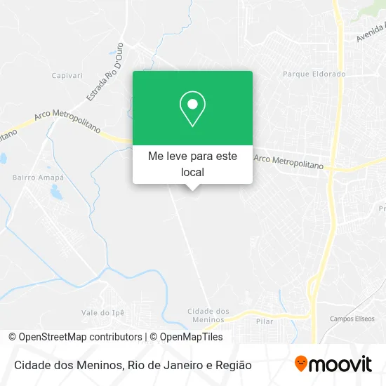 Cidade dos Meninos mapa