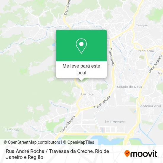 Rua André Rocha / Travessa da Creche mapa