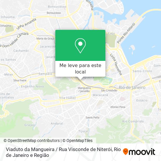 Viaduto da Mangueira / Rua Visconde de Niterói mapa