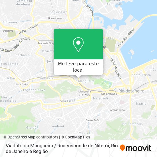 Viaduto da Mangueira / Rua Visconde de Niterói mapa