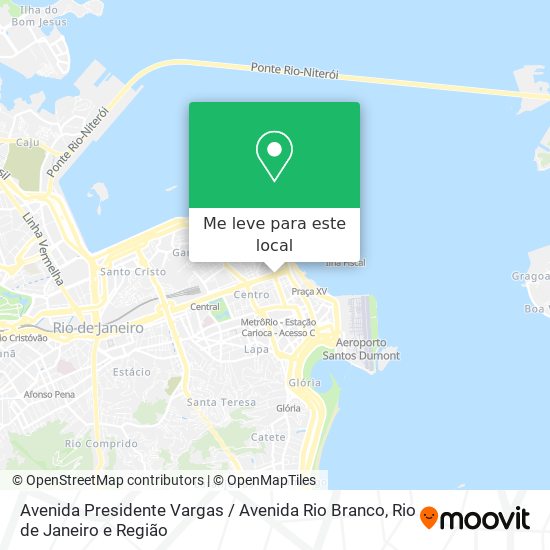 Avenida Presidente Vargas / Avenida Rio Branco mapa