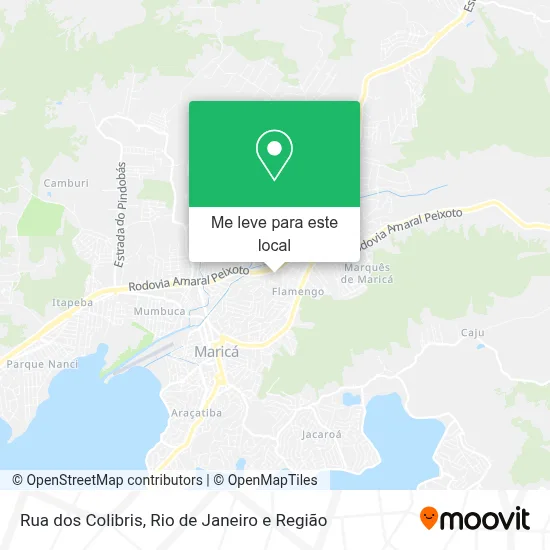 Rua dos Colibris mapa