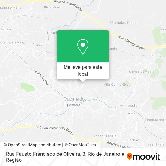 Rua Fausto Francisco de Oliveira, 3 mapa