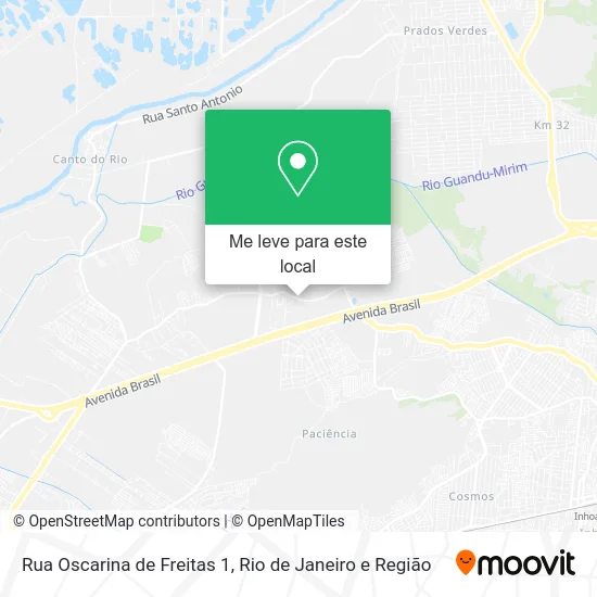Rua Oscarina de Freitas 1 mapa
