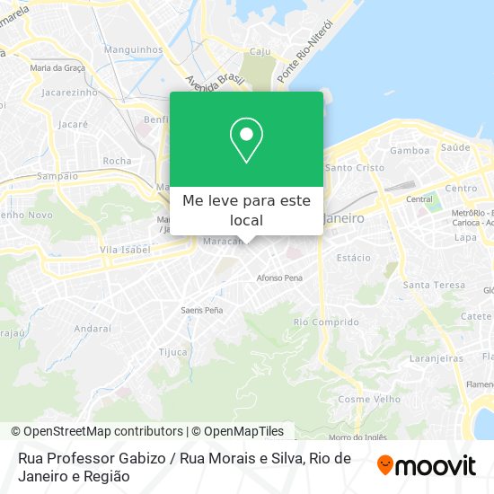 Rua Professor Gabizo / Rua Morais e Silva mapa