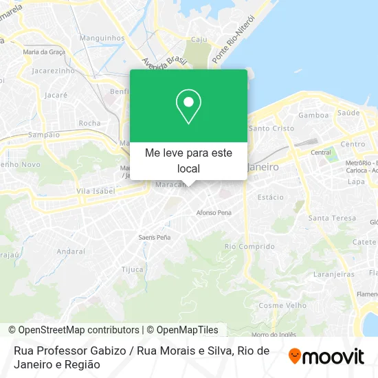 Rua Professor Gabizo / Rua Morais e Silva mapa