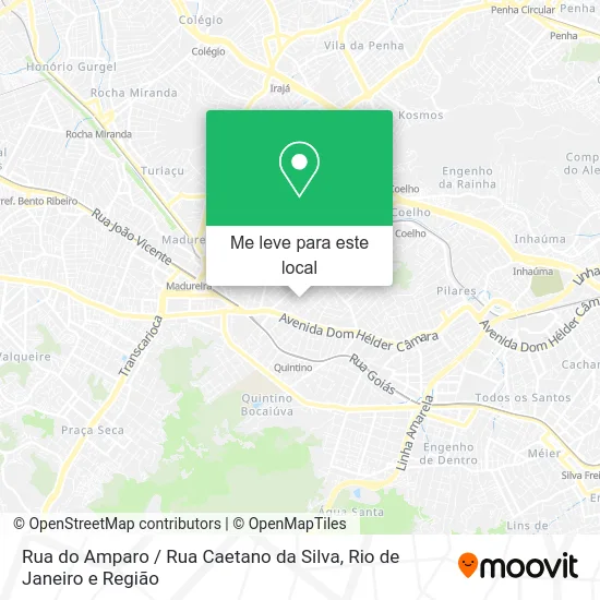 Rua do Amparo / Rua Caetano da Silva mapa