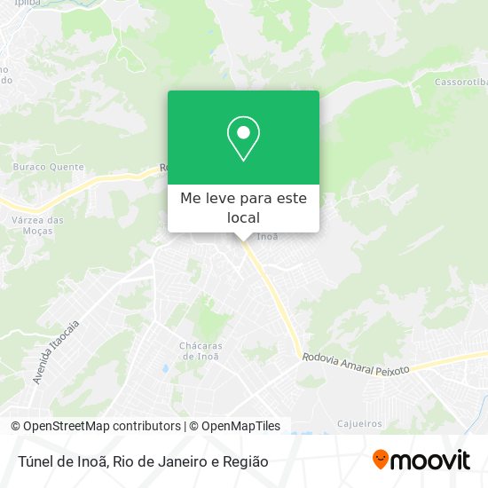 Túnel de Inoã mapa