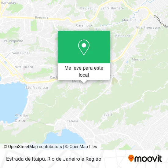 Estrada de Itaipu mapa