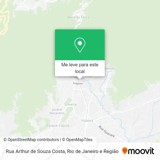 Rua Arthur de Souza Costa mapa
