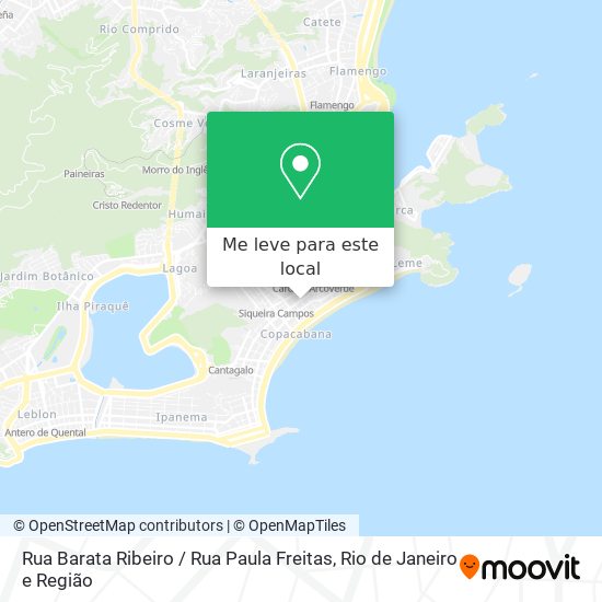 Rua Barata Ribeiro / Rua Paula Freitas mapa