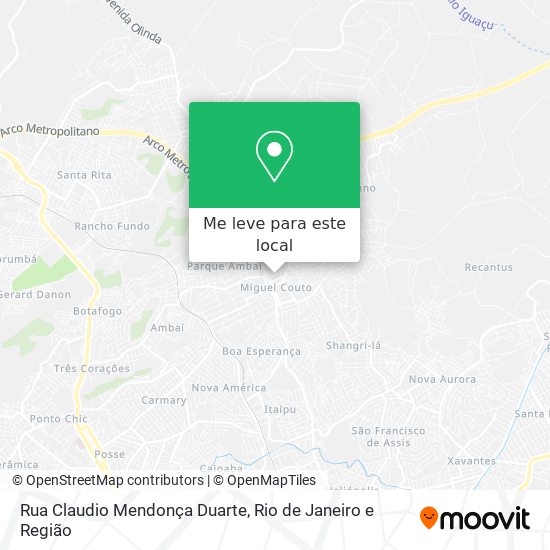 Rua Claudio Mendonça Duarte mapa