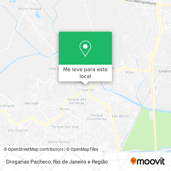 Drogarias Pacheco mapa