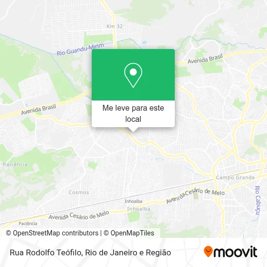 Rua Rodolfo Teófilo mapa