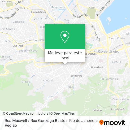 Rua Maxwell / Rua Gonzaga Bastos mapa