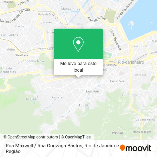 Rua Maxwell / Rua Gonzaga Bastos mapa