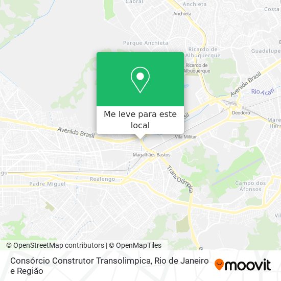 Consórcio Construtor Transolimpica mapa