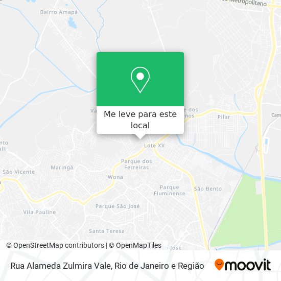Rua Alameda Zulmira Vale mapa