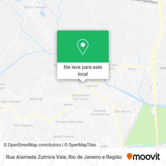 Rua Alameda Zulmira Vale mapa