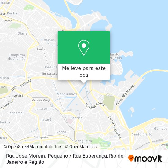 Rua José Moreira Pequeno / Rua Esperança mapa