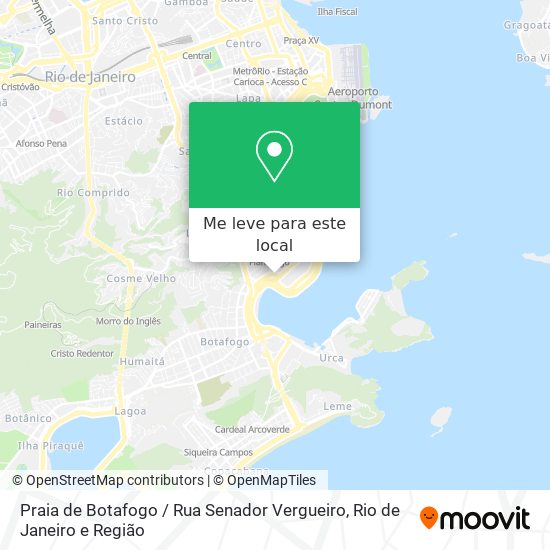 Praia de Botafogo / Rua Senador Vergueiro mapa