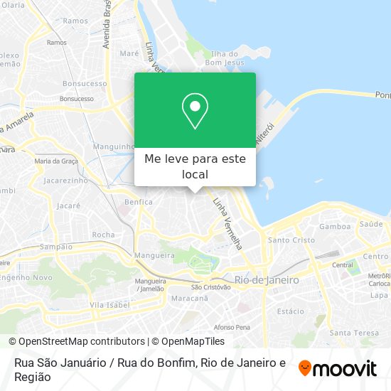 Rua São Januário / Rua do Bonfim mapa